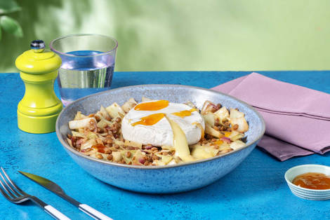 Schnelle Linsenpfanne mit Camembert