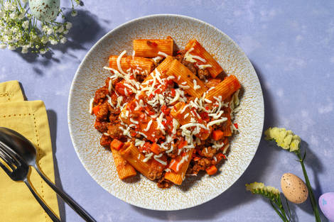 BBQ Lean Beef Ragu Rigatoni
