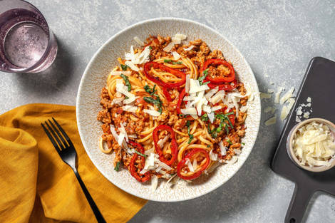 Linguine et saucisse de porc