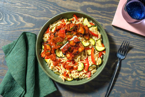 Orzo au fromage à la grecque au four