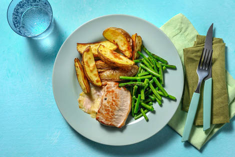 Filet mignon de porc farci au jambon et fromage vieux