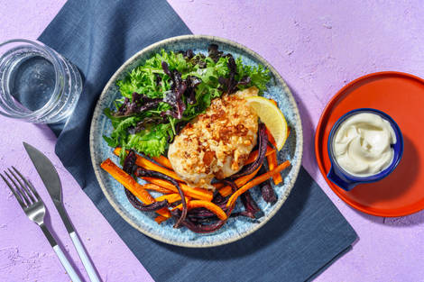 Pollo crisp alle mandorle e formaggio