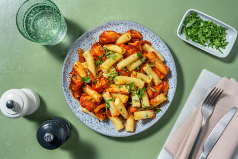 Creamy Double Chicken Pasta Bake