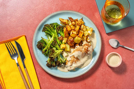 Double Chicken in Mustard and Rosemary Sauce