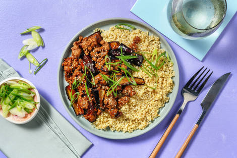 Berenjenas Yu Xiang con carne picada