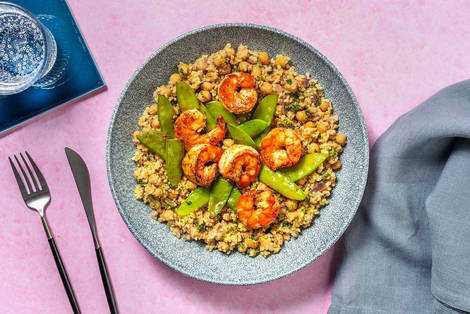 Prawn and Chickpea Bulgur Salad