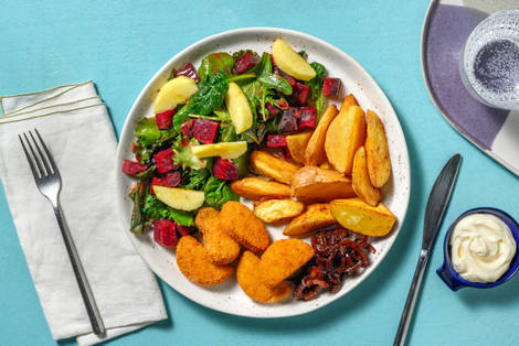 Nuggets végétariens et salade de betterave