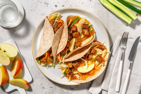 Wraps au tofu mariné et chutney de mangue