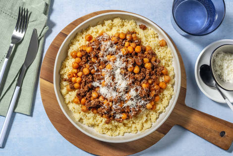 Speedy Harissa Beef and Chickpea Stew