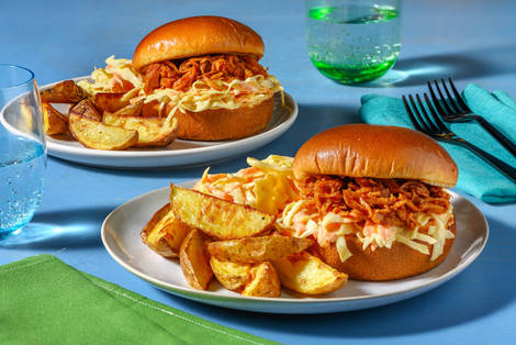 BBQ 'Pulled Chicken'-burgare