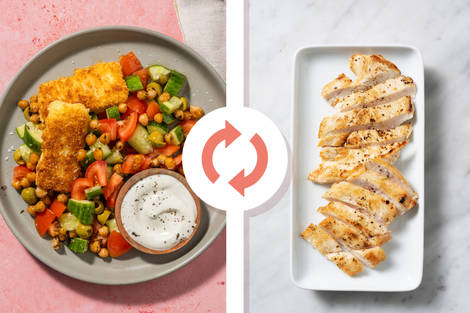 Petto di pollo panato e salsa yogurt