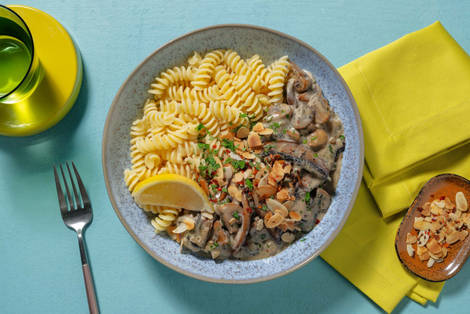 Veganes Portobello-Champignon-Stroganoff