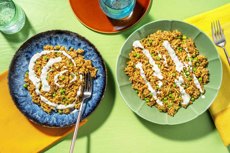 Korma Spiced Pork Pilaf and Mango Chutney