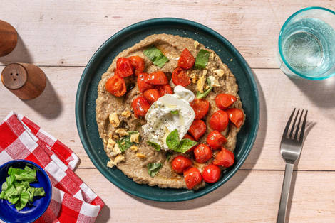 Burrata fresca e crema di lenticchie