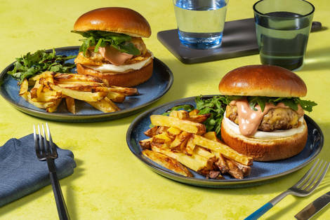 Classic Cheeseburger and Seasoned Fries