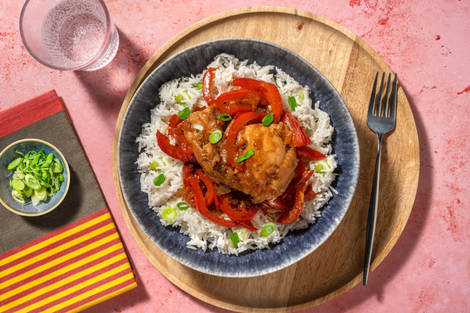 Muslo de pollo en salsa hoisin