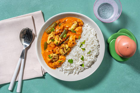 Extra de pollo tikka masala con verduritas