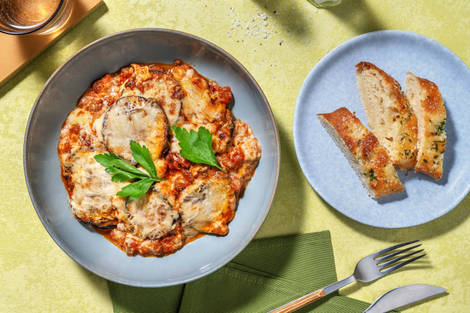 Vegetarisk plantefars-moussaka