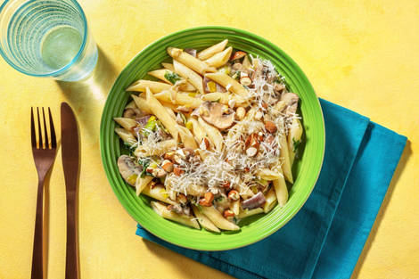 Penne en sauce crémeuse au chèvre