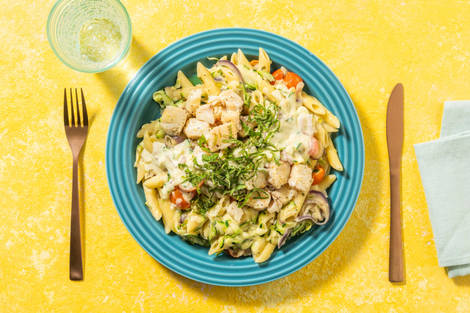 Pâtes express au cabillaud crémeux 