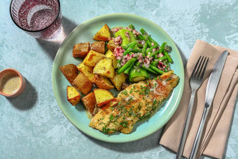 Dos de merlu en sauce au beurre à l'ail