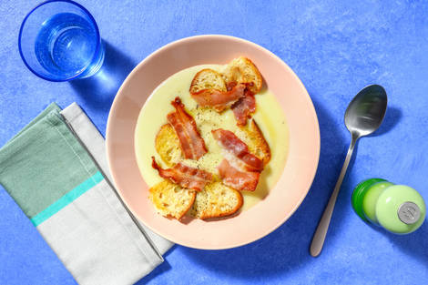 Vellutata di finocchi e pancetta croccante