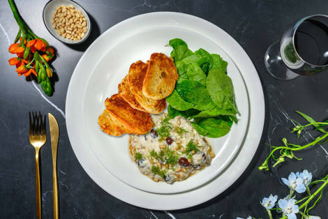 Merluzzo mantecato ai pinoli e olive leccino