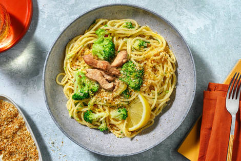 Spaghetti al Limone mit extra Bio-Hähnchen