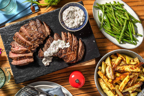 Grillad ryggbiff och dragon-aioli