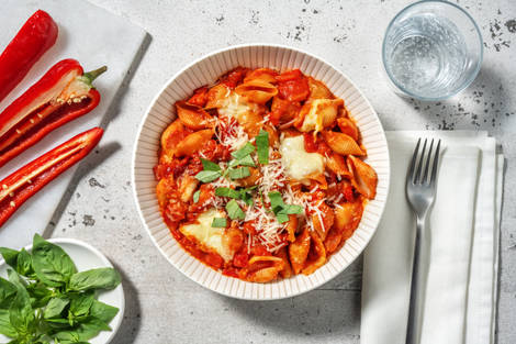 Smokey conchiglie uit de oven