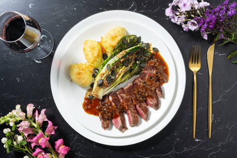 Storfe mørbrad og peppersaus