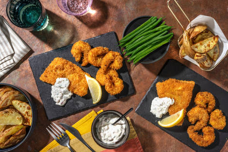 Crispy Fish, Shrimp & Chips