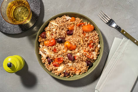 Orata in guazzetto ai pomodorini e olive