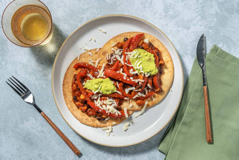 Mexican Inspired Beany Tostadas