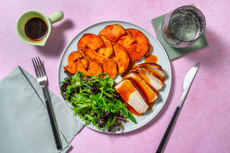 Lonza in salsa barbecue e worcester