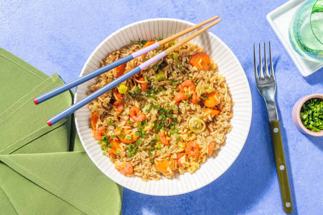 Nasi goreng - riso e gamberetti all'indonesiana