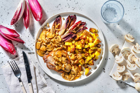 Carré de porc & endives braisées