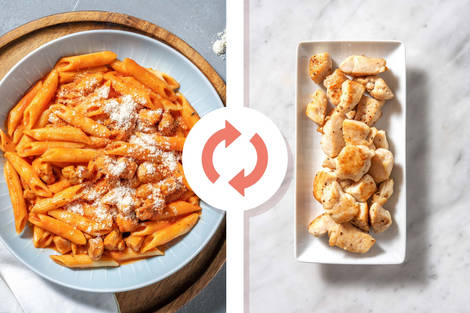 Spicy Creamy Cajun Diced Chicken Breast Pasta