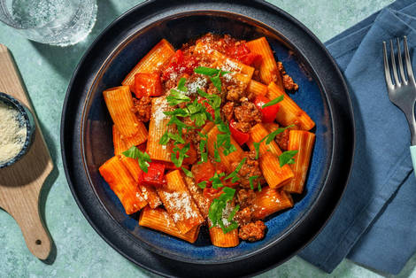 Snabb vegofärs-arrabiata