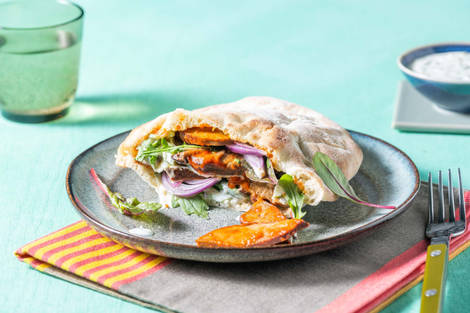 'Pita' veggie di seitan piccante al cumino