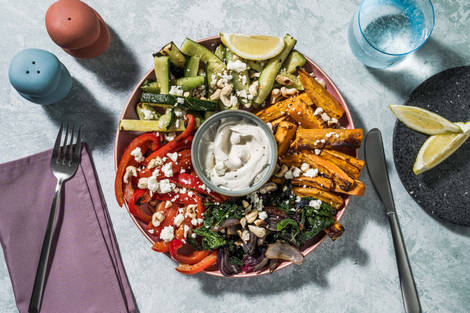 Bowl de légumes rôtis & sauce tahini