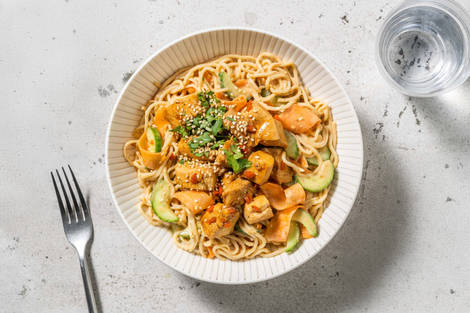 Salade légère de nouilles au poulet & soja
