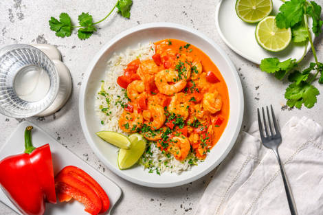 Curry de crevettes & coco façon Moqueca