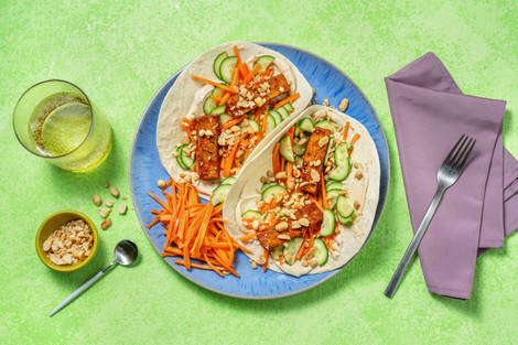 Tacos de tofu laqué à l'asiatique