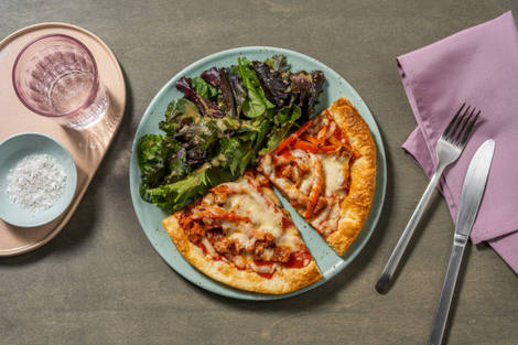 Tarte méditerranéenne gratinée au chorizo