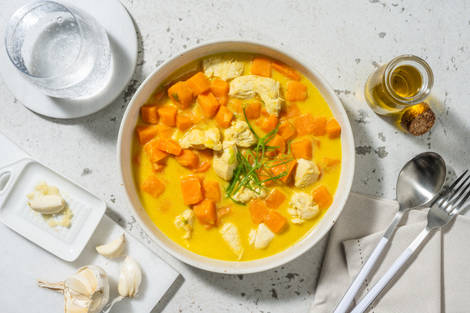 Mijoté vivifiant de dinde au curry jaune