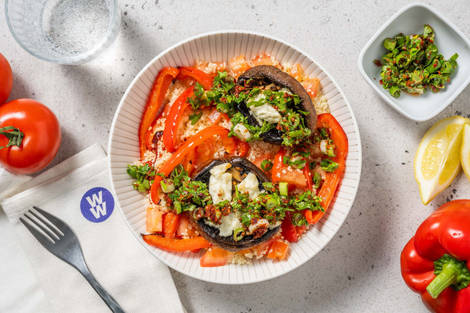 Cheese Stuffed Portobello Mushrooms