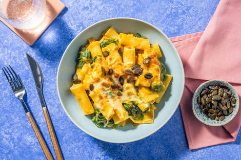 Gratin de rigatoni au potimarron