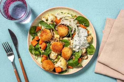 Falafels et légumes rôtis