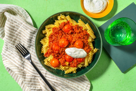 Türkische Rinderhackfleisch-Pasta